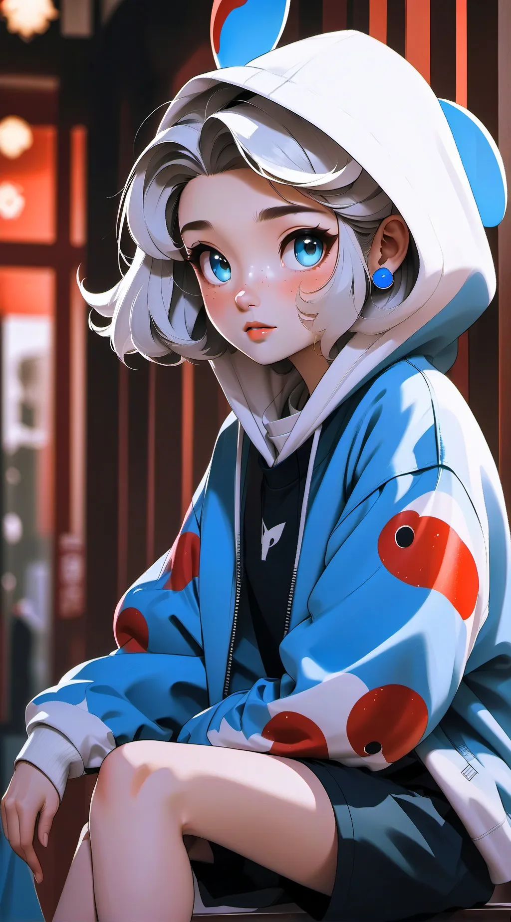 ai character: Objection but jstn background