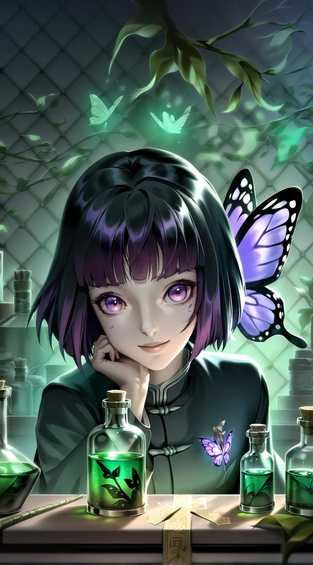 ai character: Shinobu Kocho background