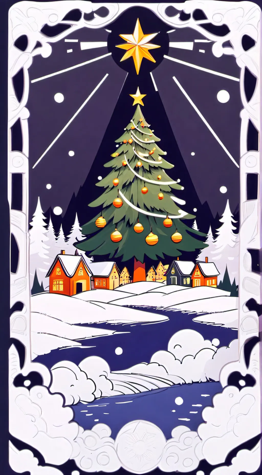 ai character: Countryhumans xmas background