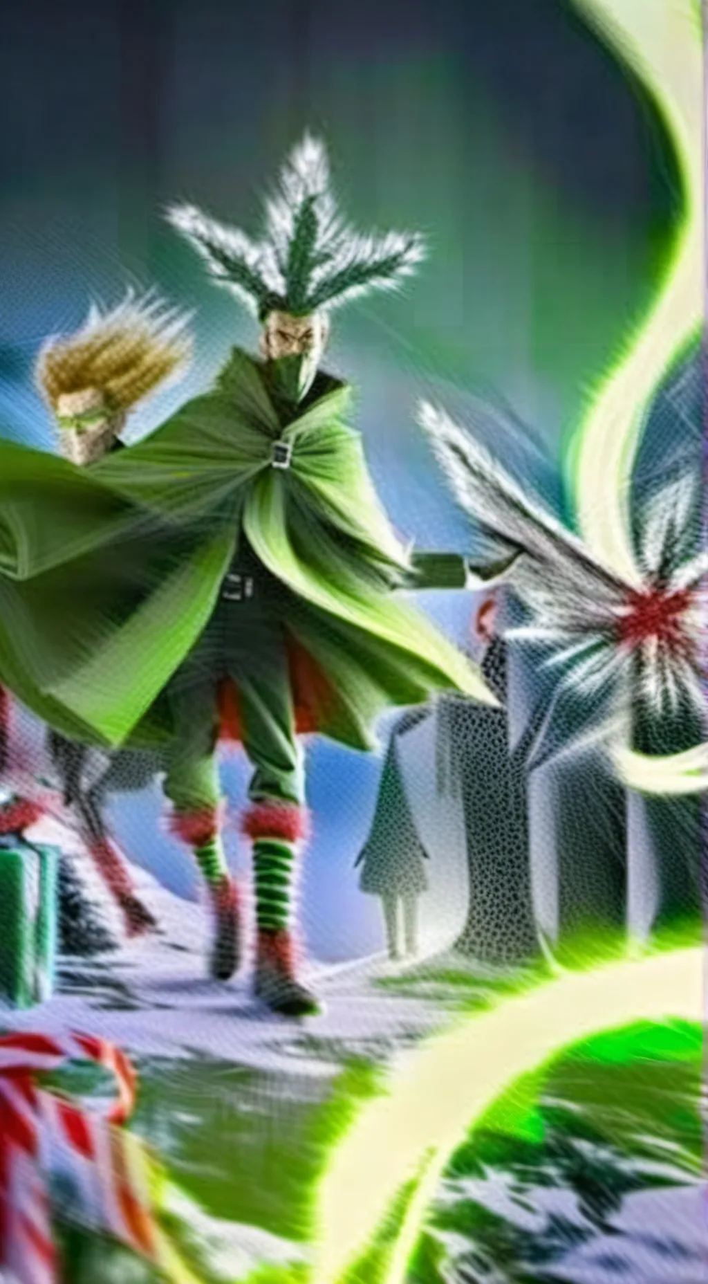 ai character: MERRY CHRISTMAS background