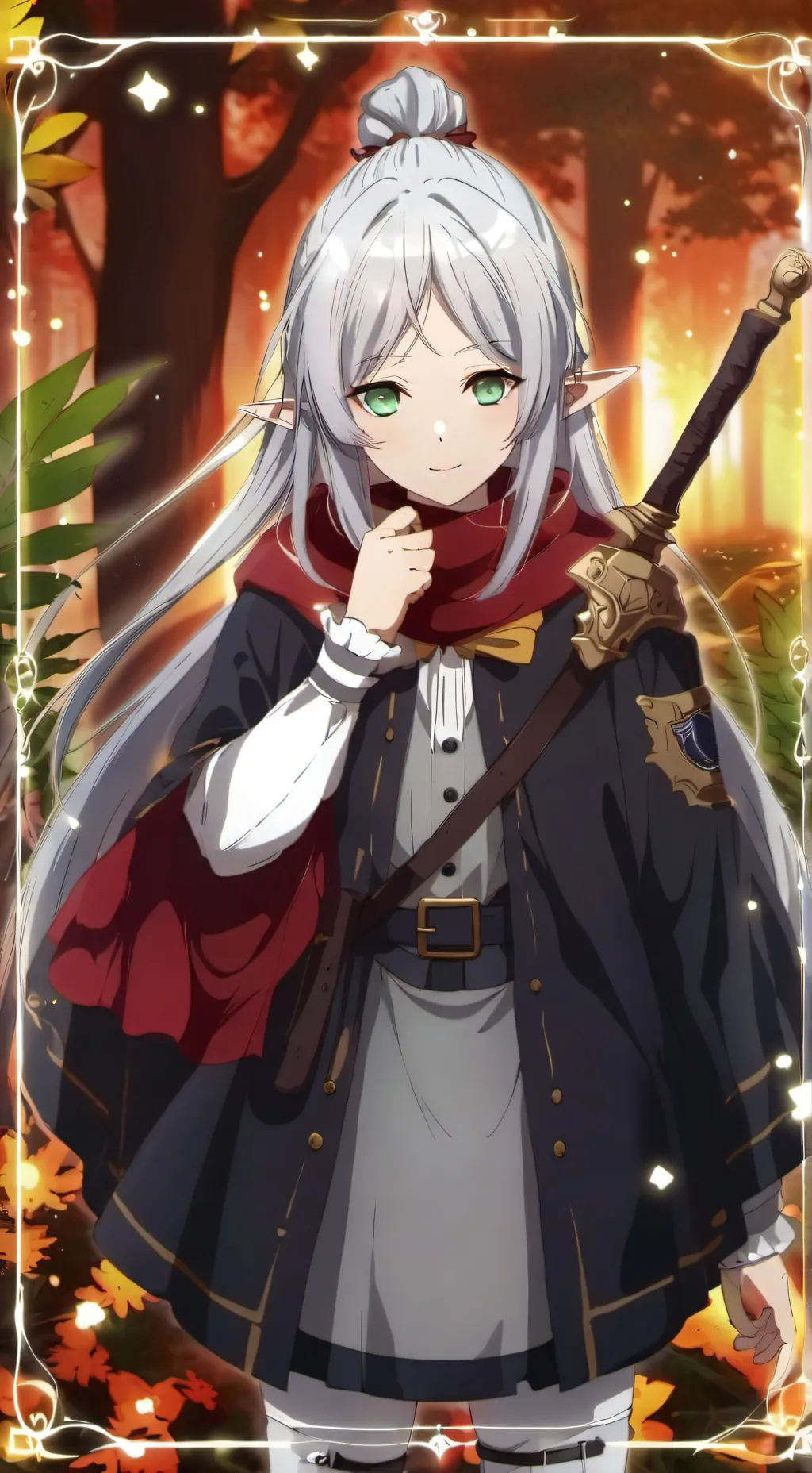 ai character: Frieren  background