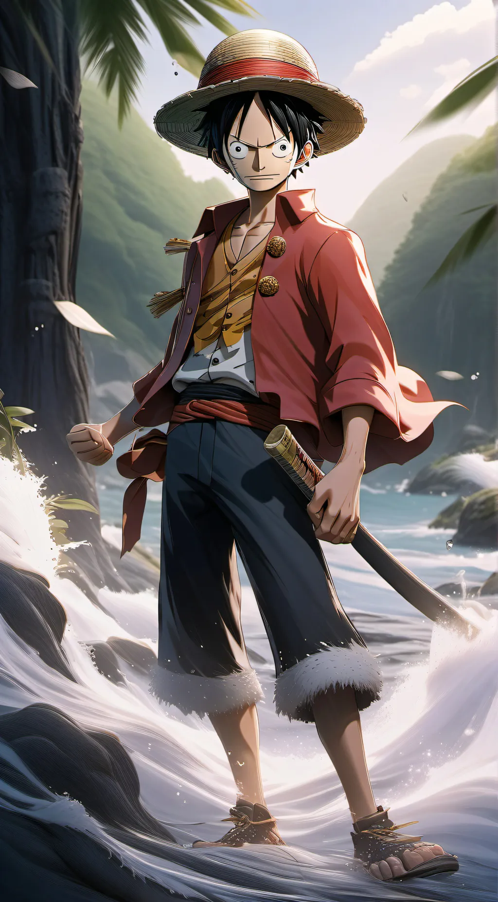 ai character: Luffy  background