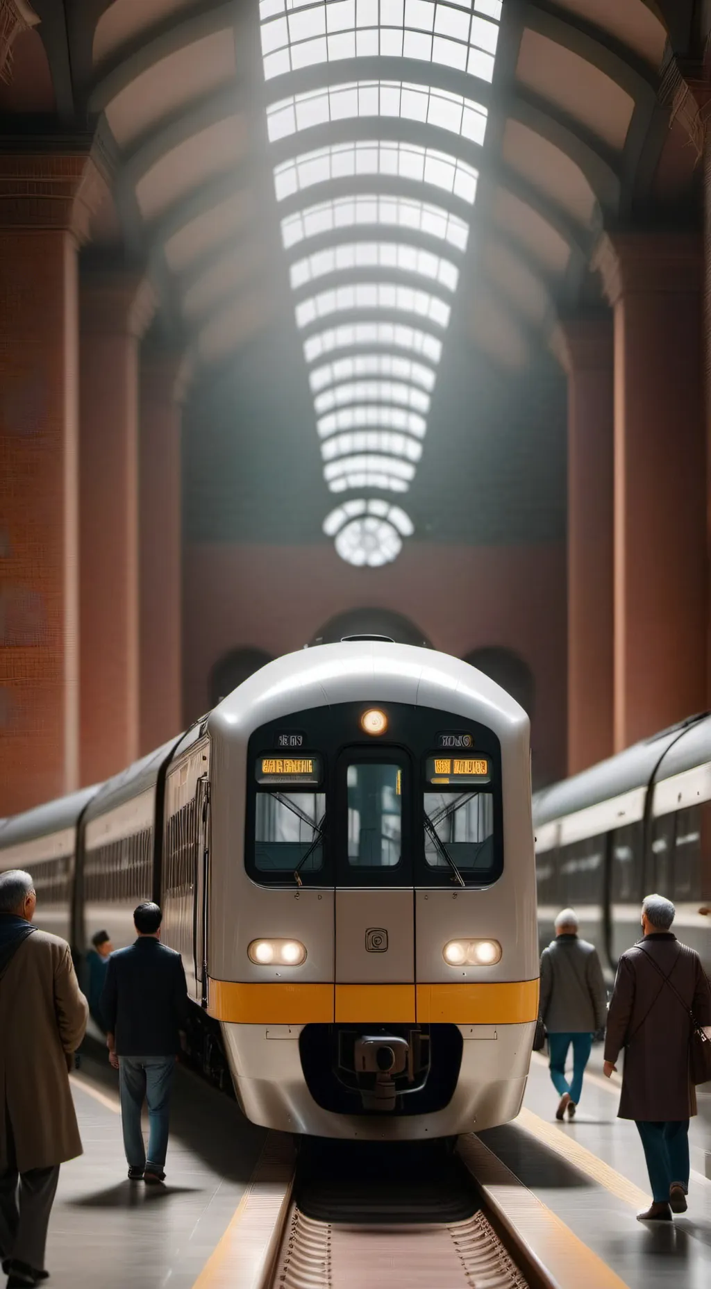 ai character: a nyc subway background