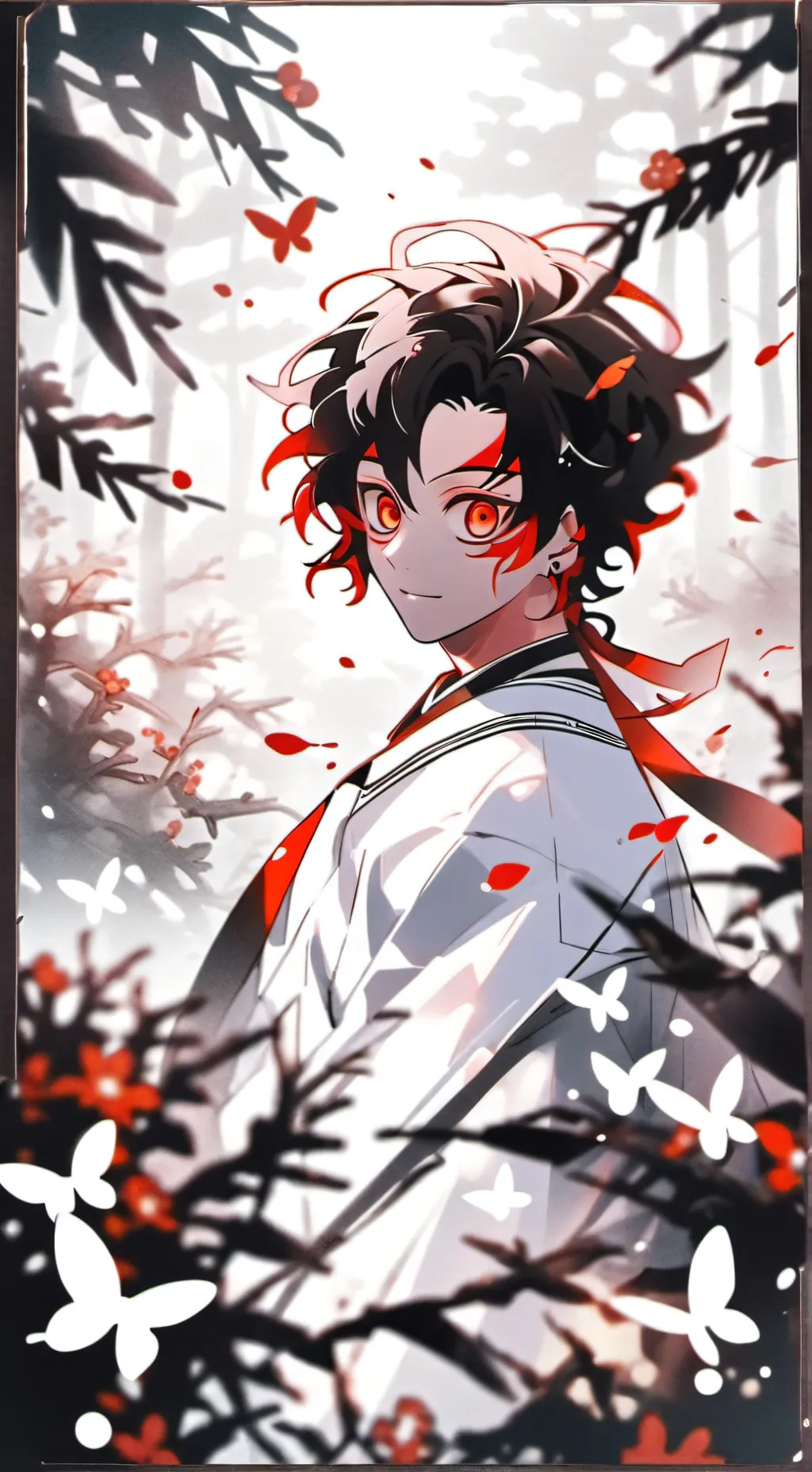 ai character: Tanjiro  background