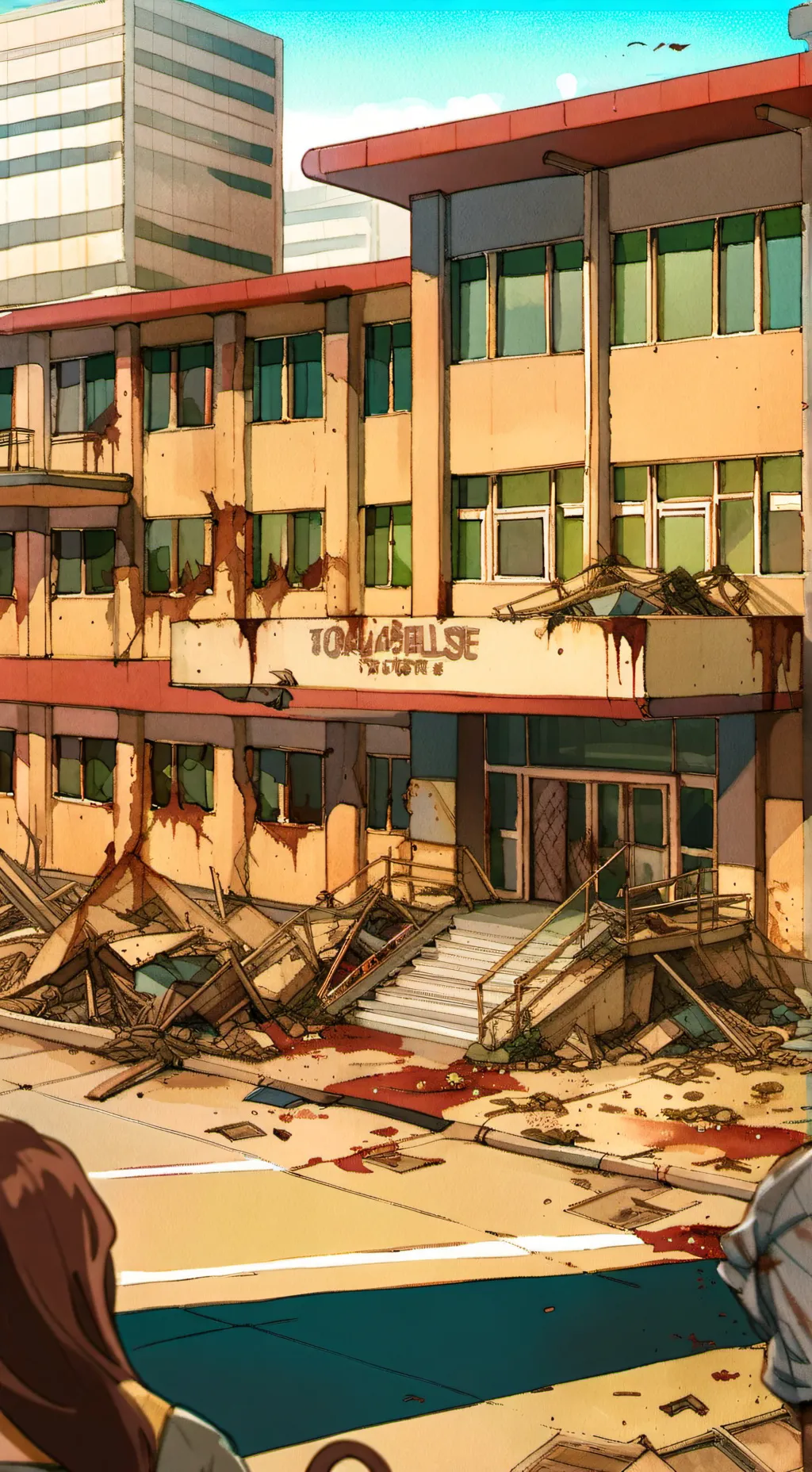 ai character: TRANING OF DEAD/ background