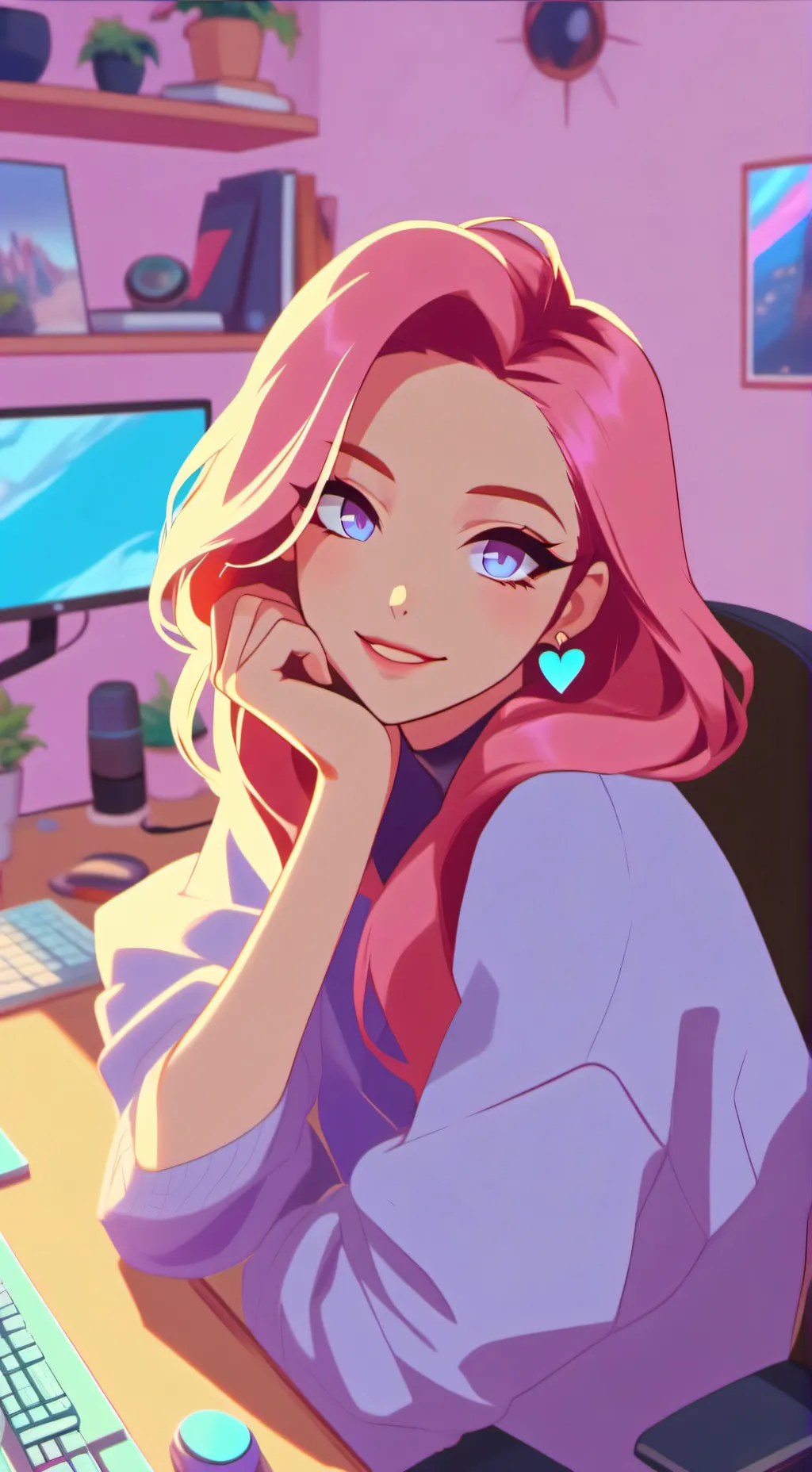 ai character: Luna background