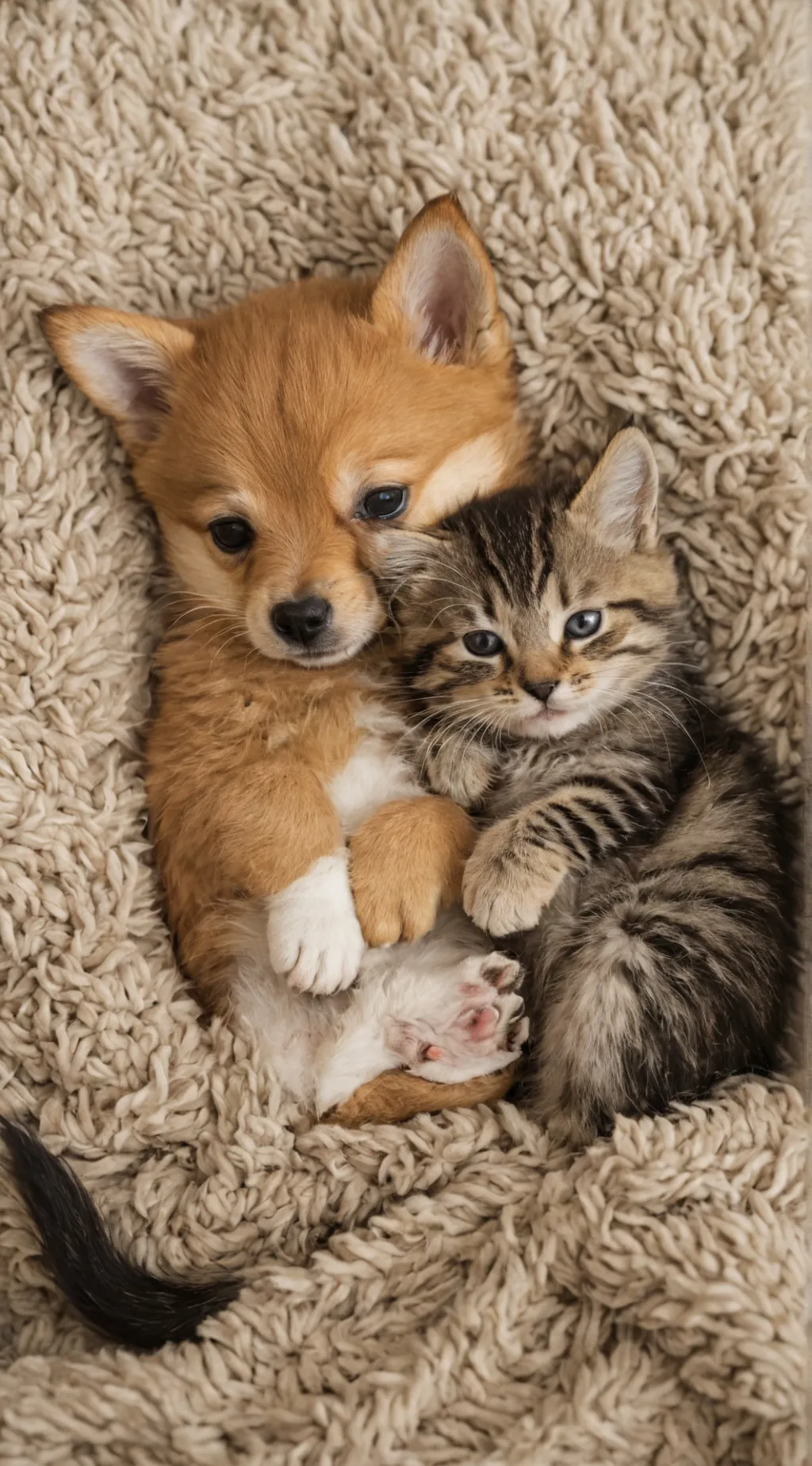 ai character: Puppy And Kitten background