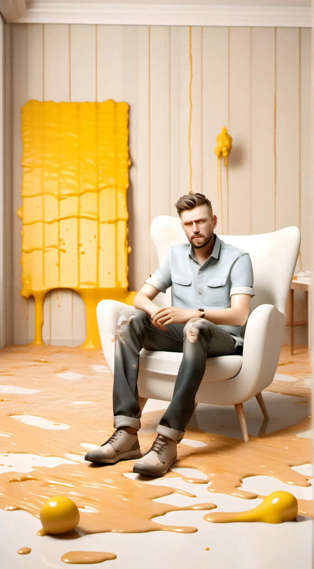 ai character: The naked guy background