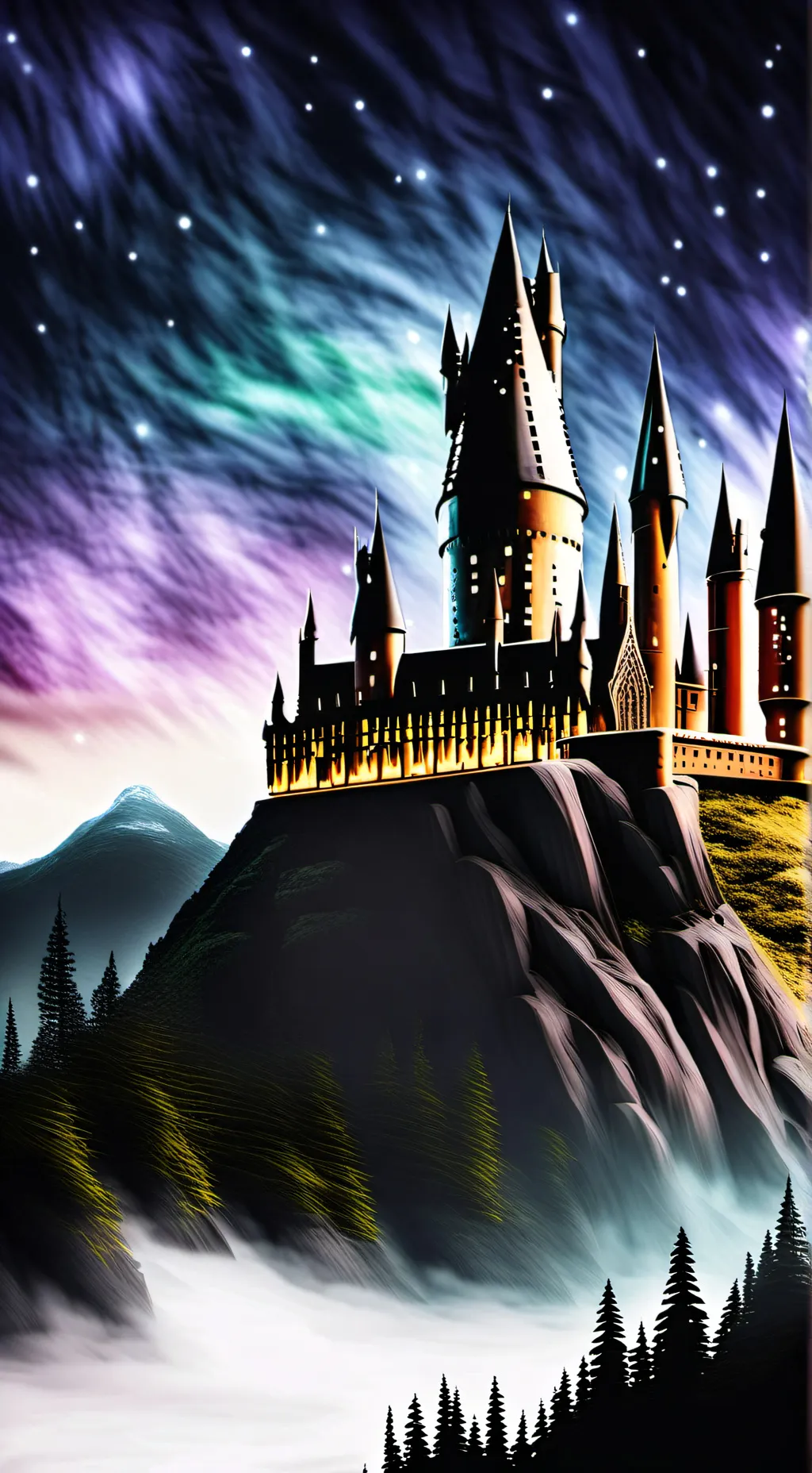 ai character: Hogwarts  background