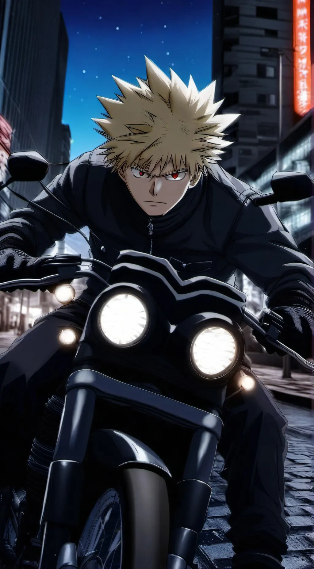 ai character: Bakugou Biker  background