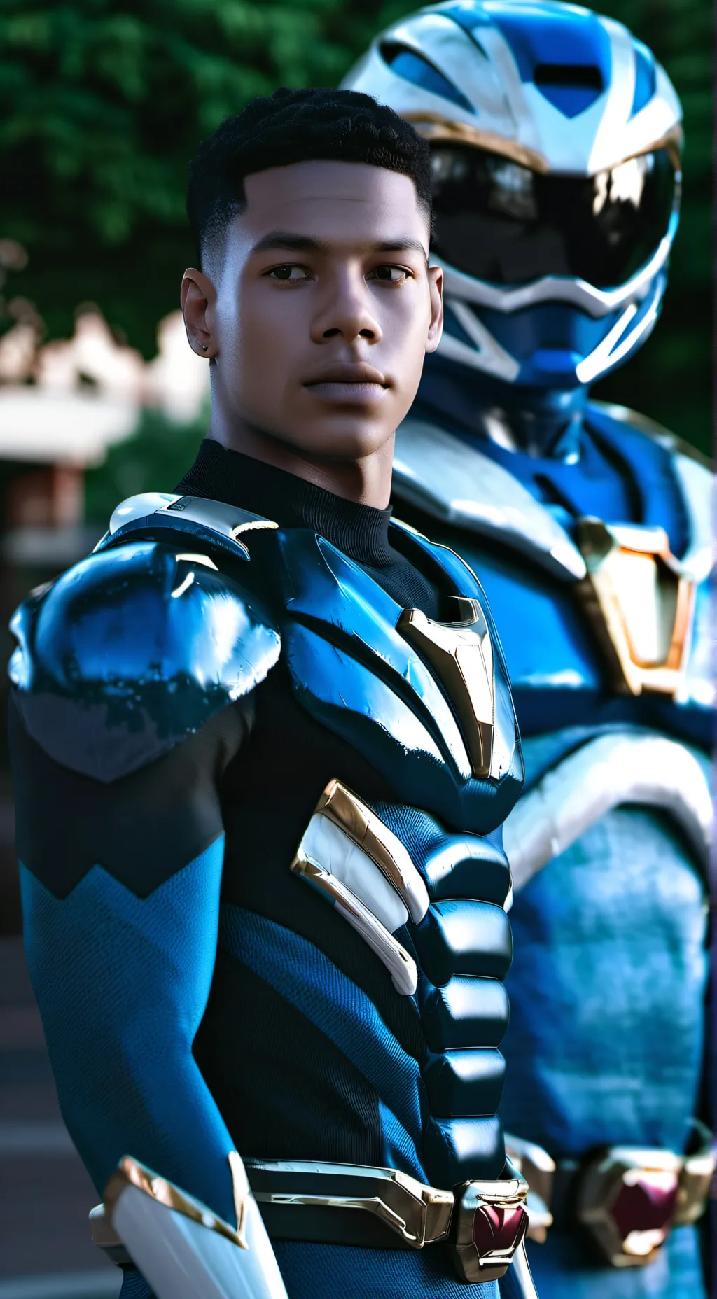 ai character: ben - blue ranger background