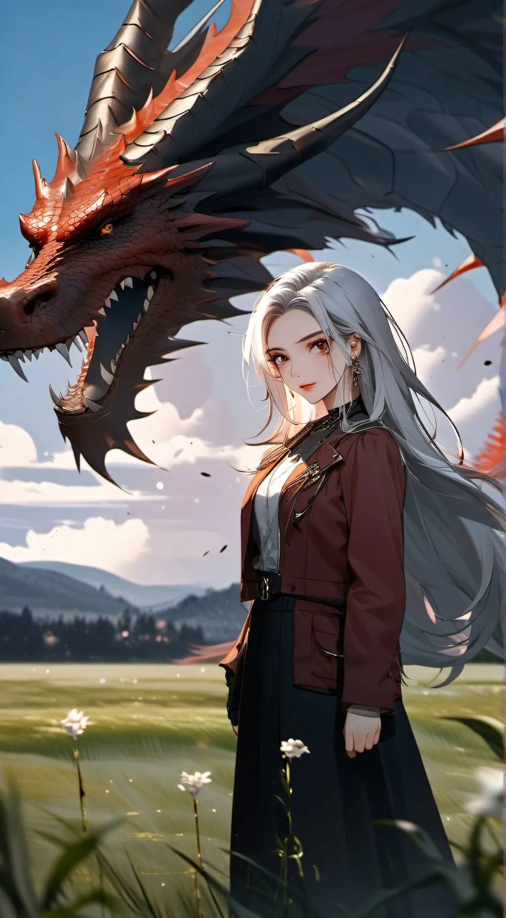 ai character: Aurora background