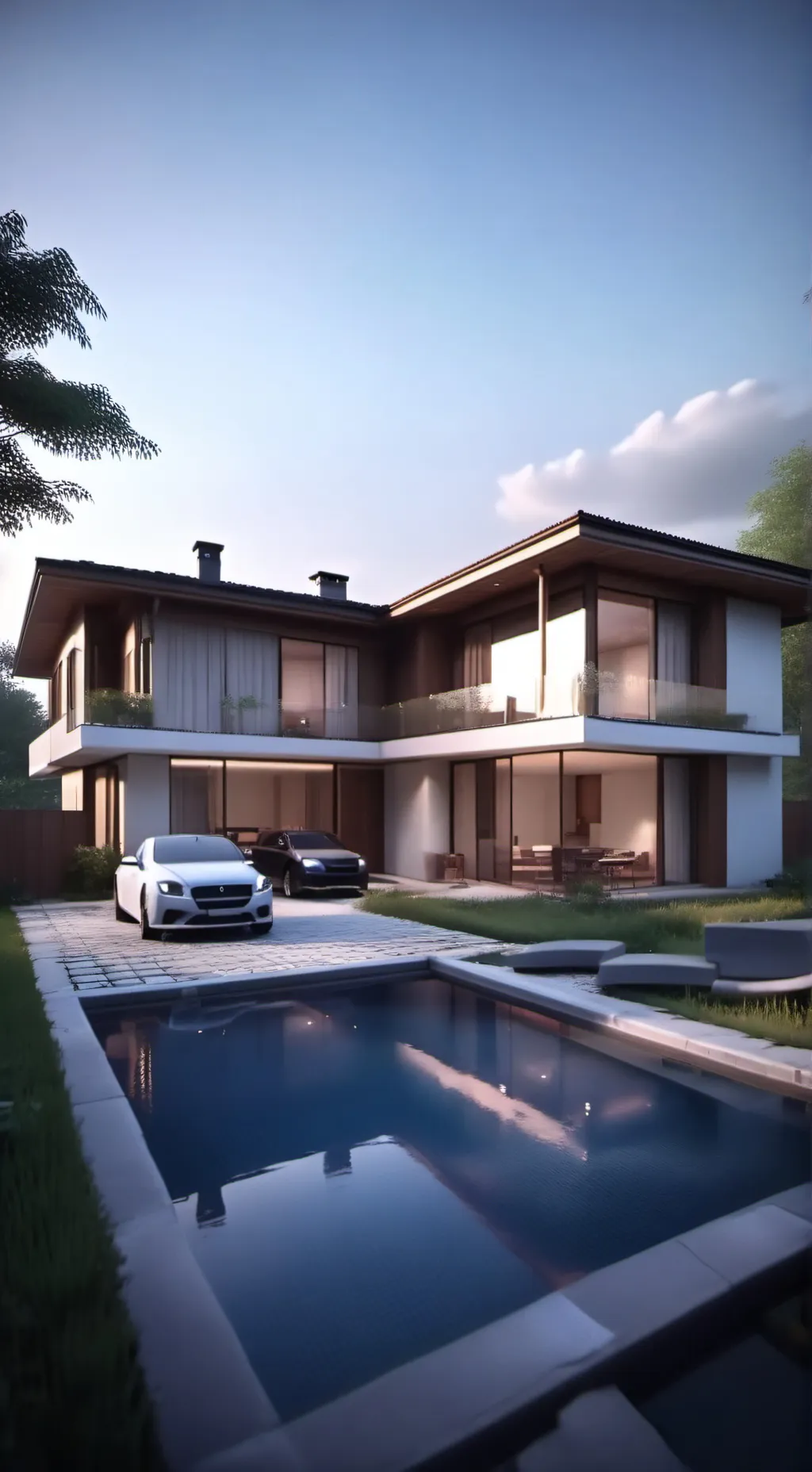 ai character: cloud house  background