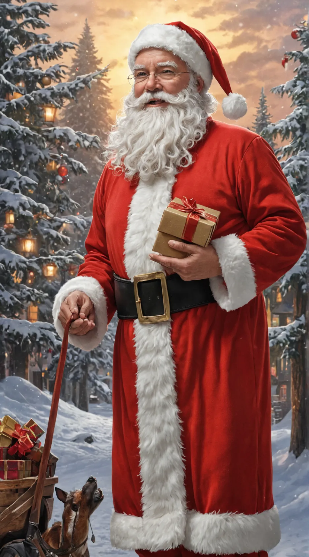 ai character: santa🎅  background