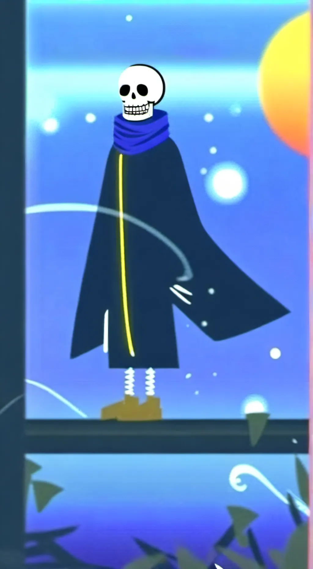 ai character: tiny error sans background