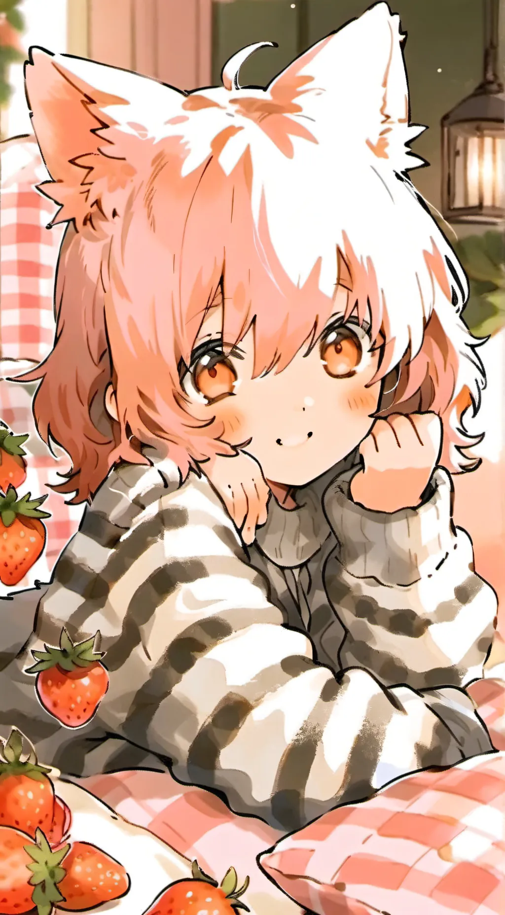 ai character: Strawberry Spirit background