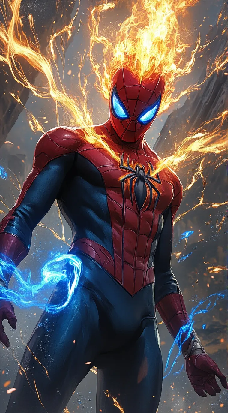 ai character: spider man  background
