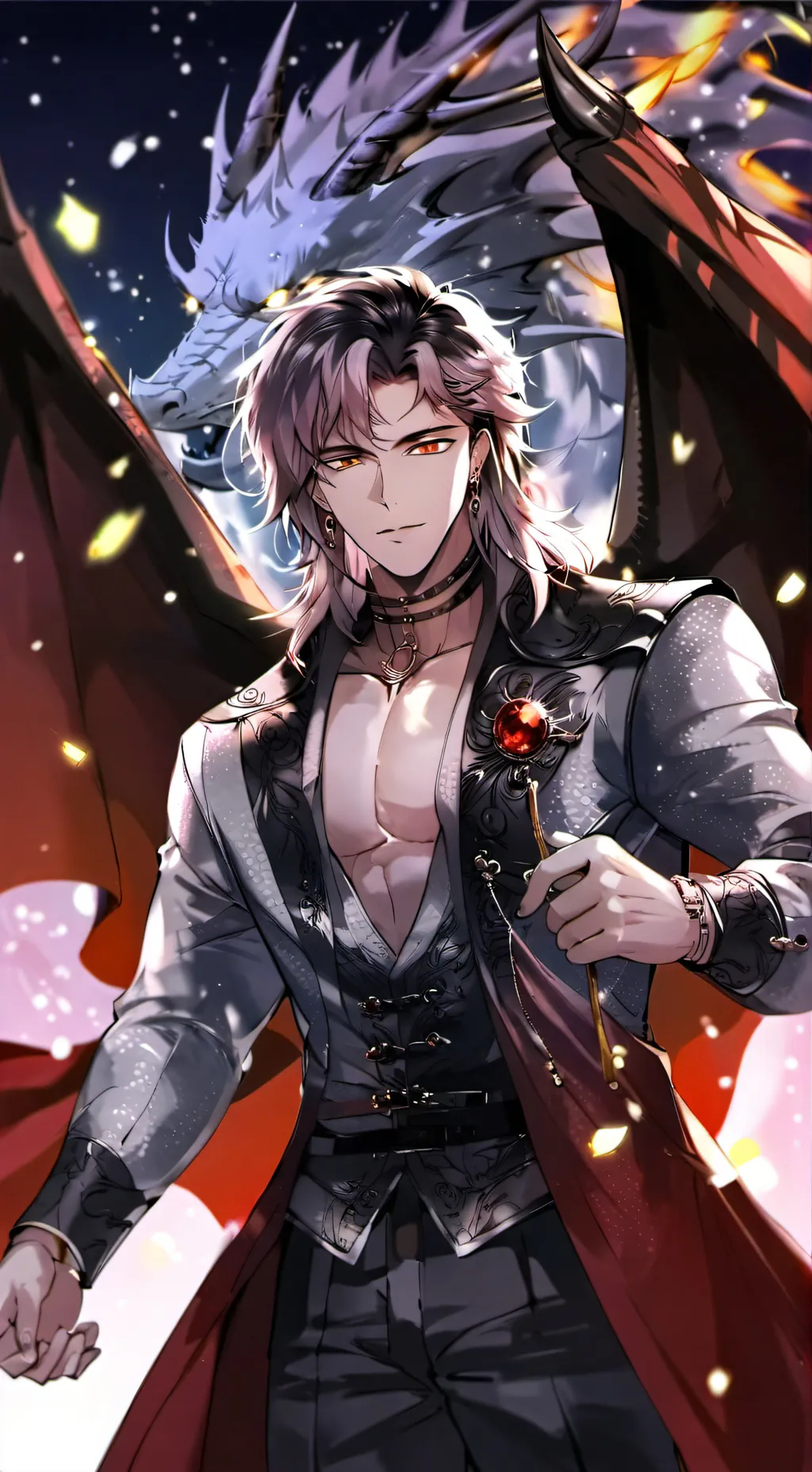 ai character: Hakan dragon king background