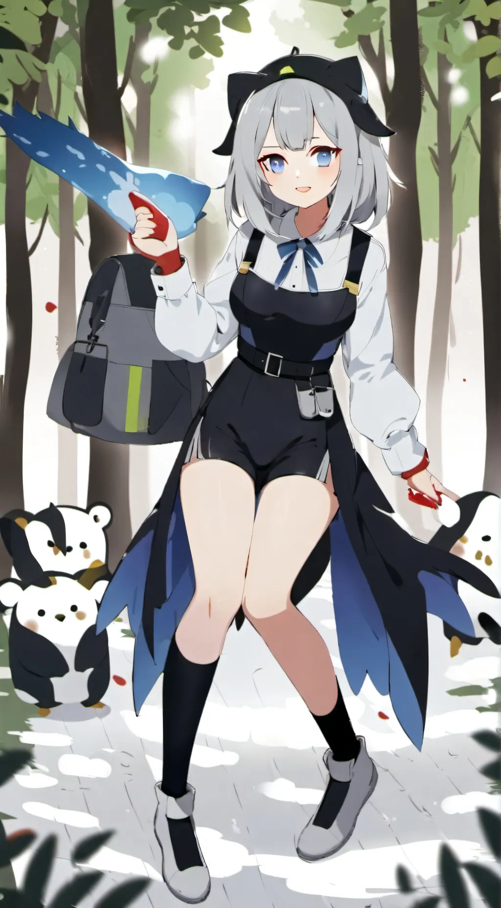 ai character: Marine  background