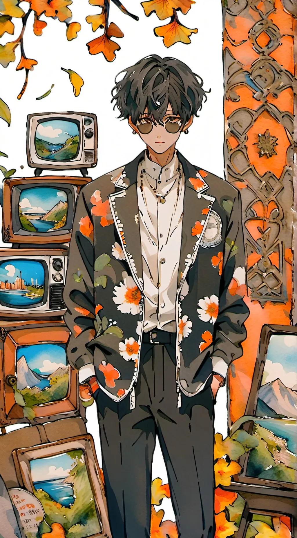 ai character: titan tv man background