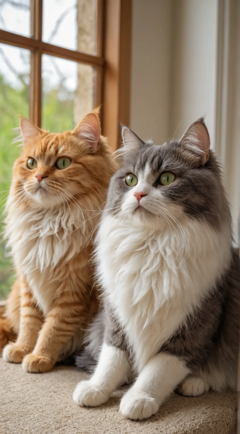 ai character: The Triple Cats: Whiskers, Grumps, and Sleepyhead background