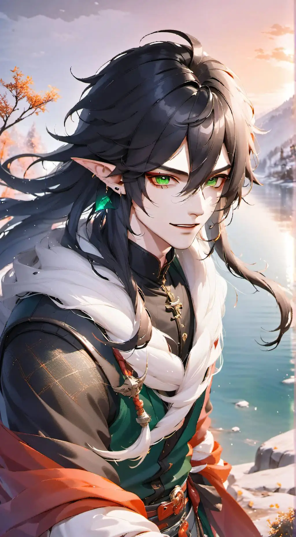 ai character: Karaku 🥵💚 background