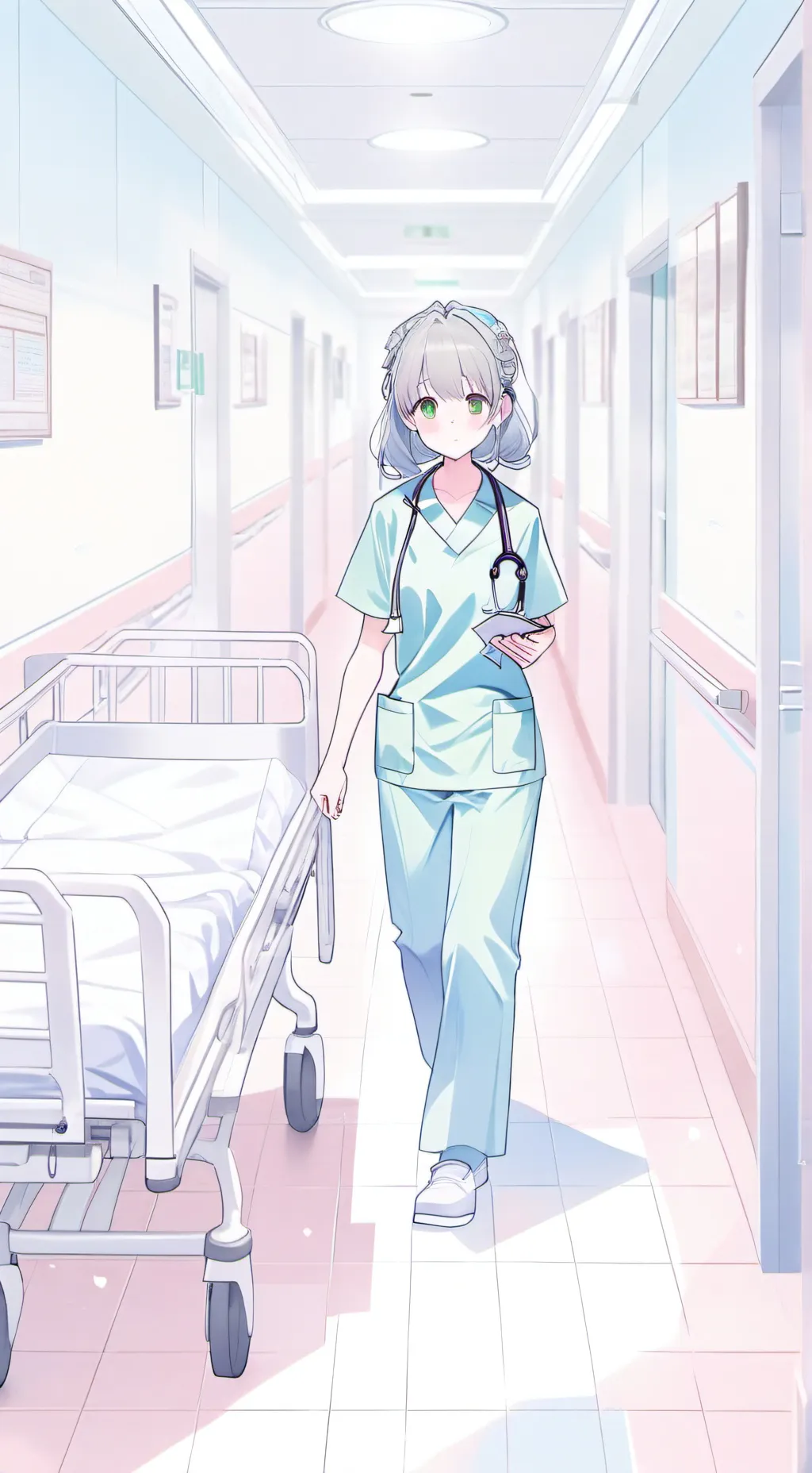 ai character: HOSPITAL background