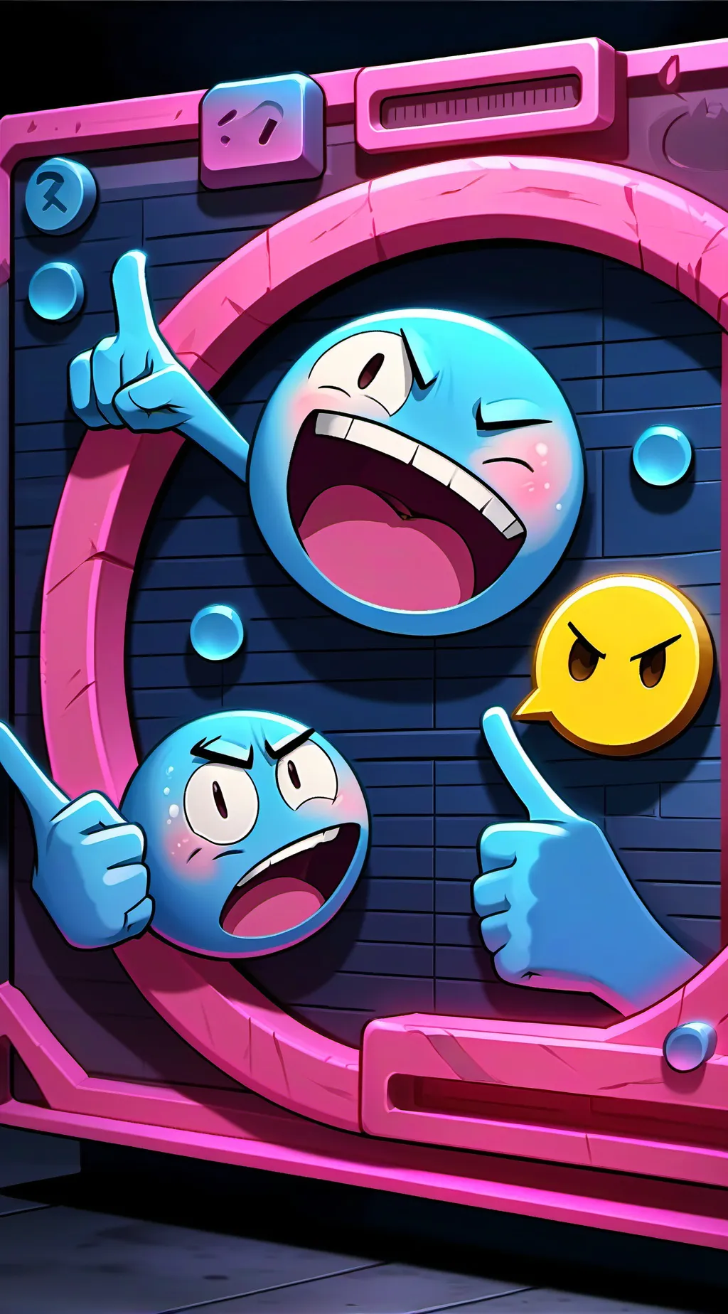 ai character: emoji background