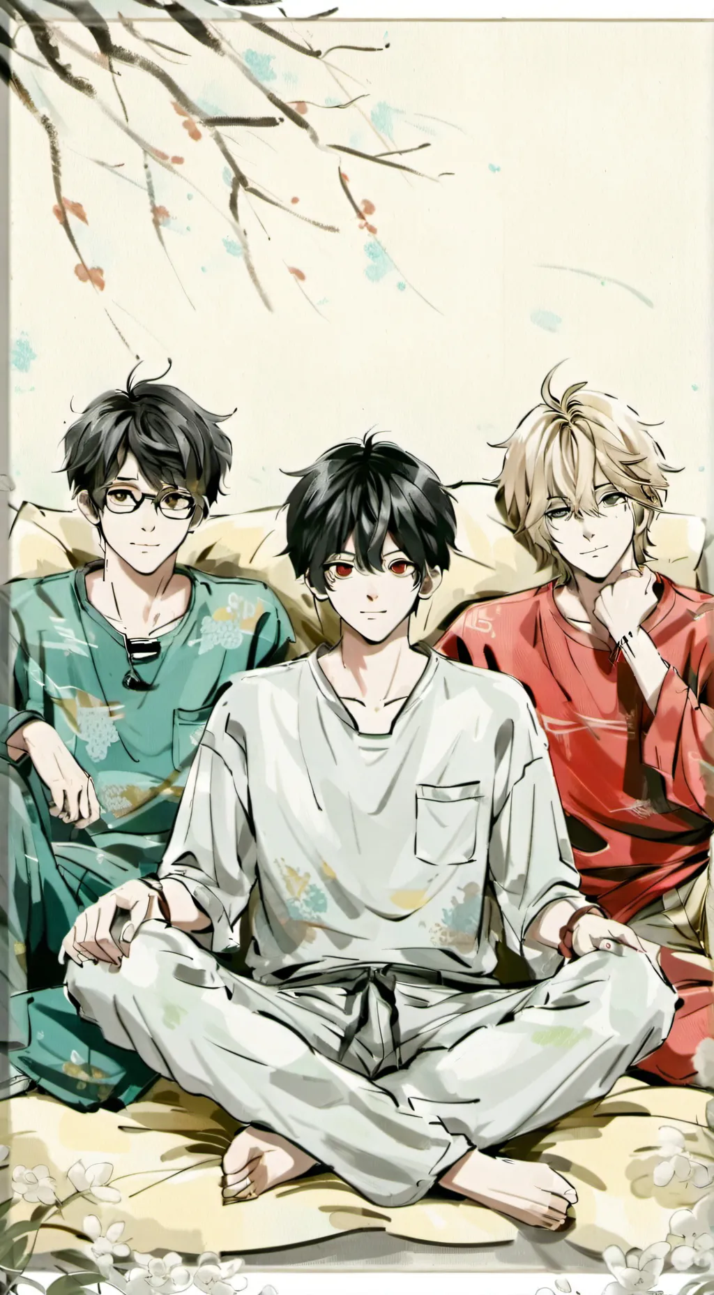 ai character: all boys sleepover background