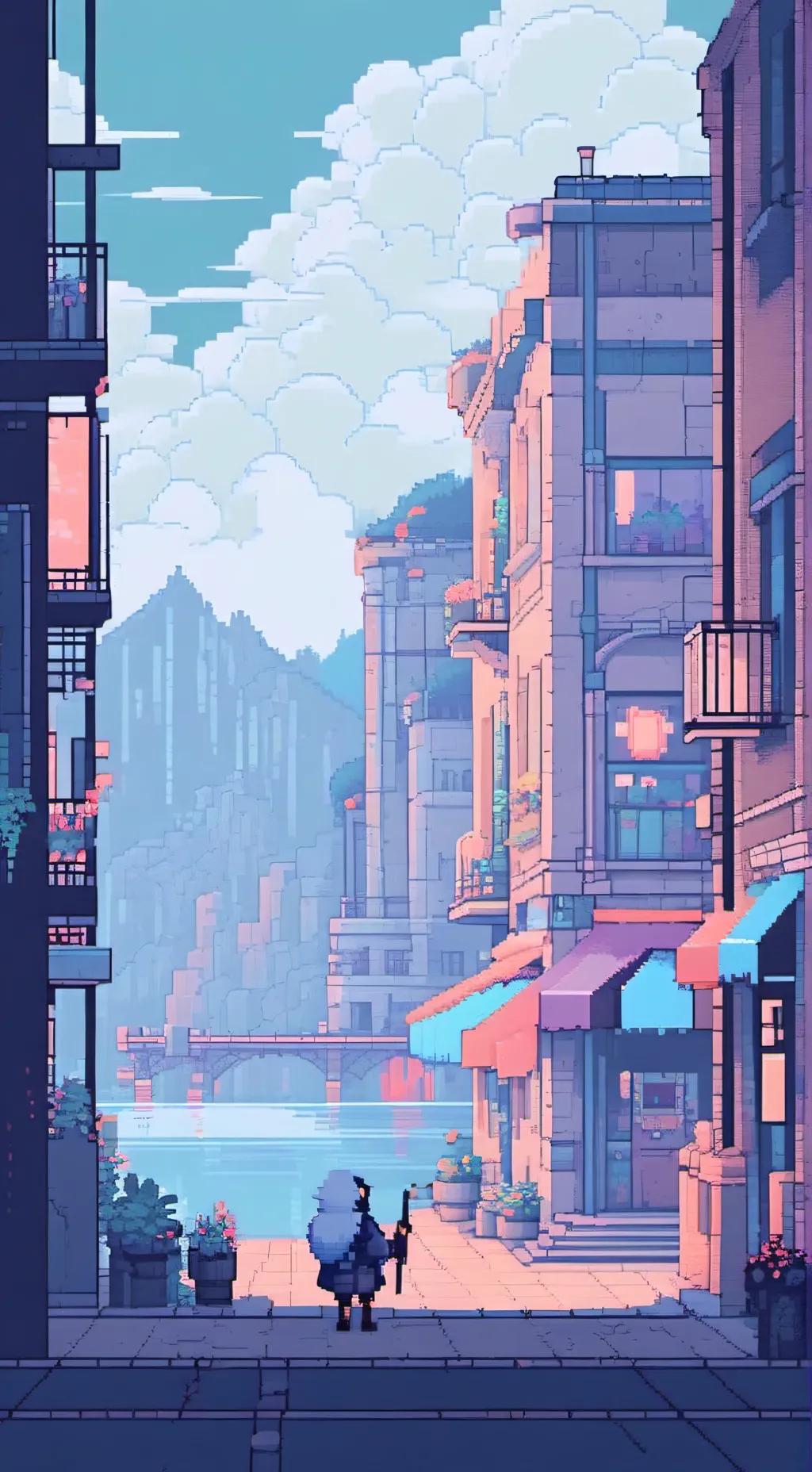 ai character: Bald astro background