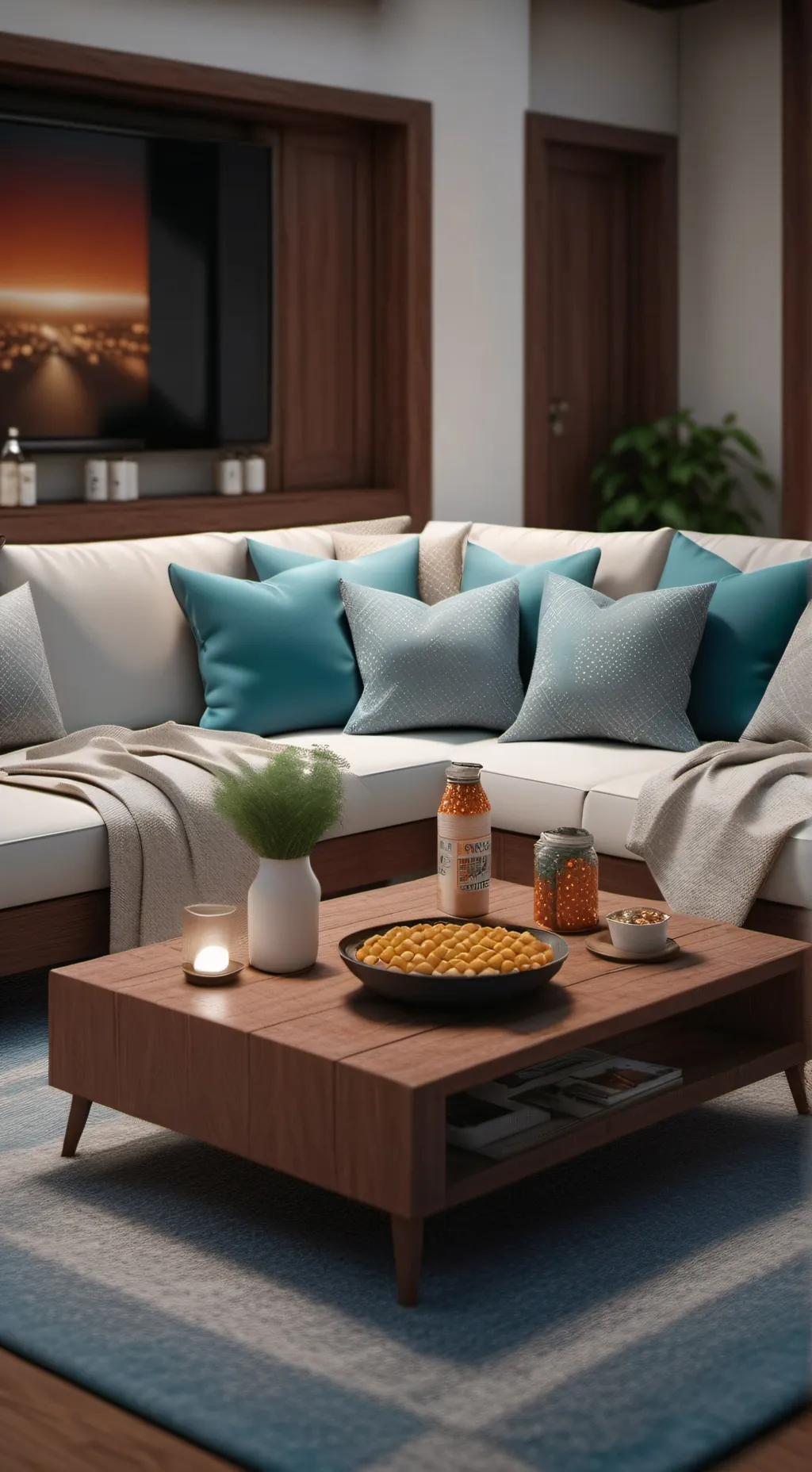 ai character: movie night!  background