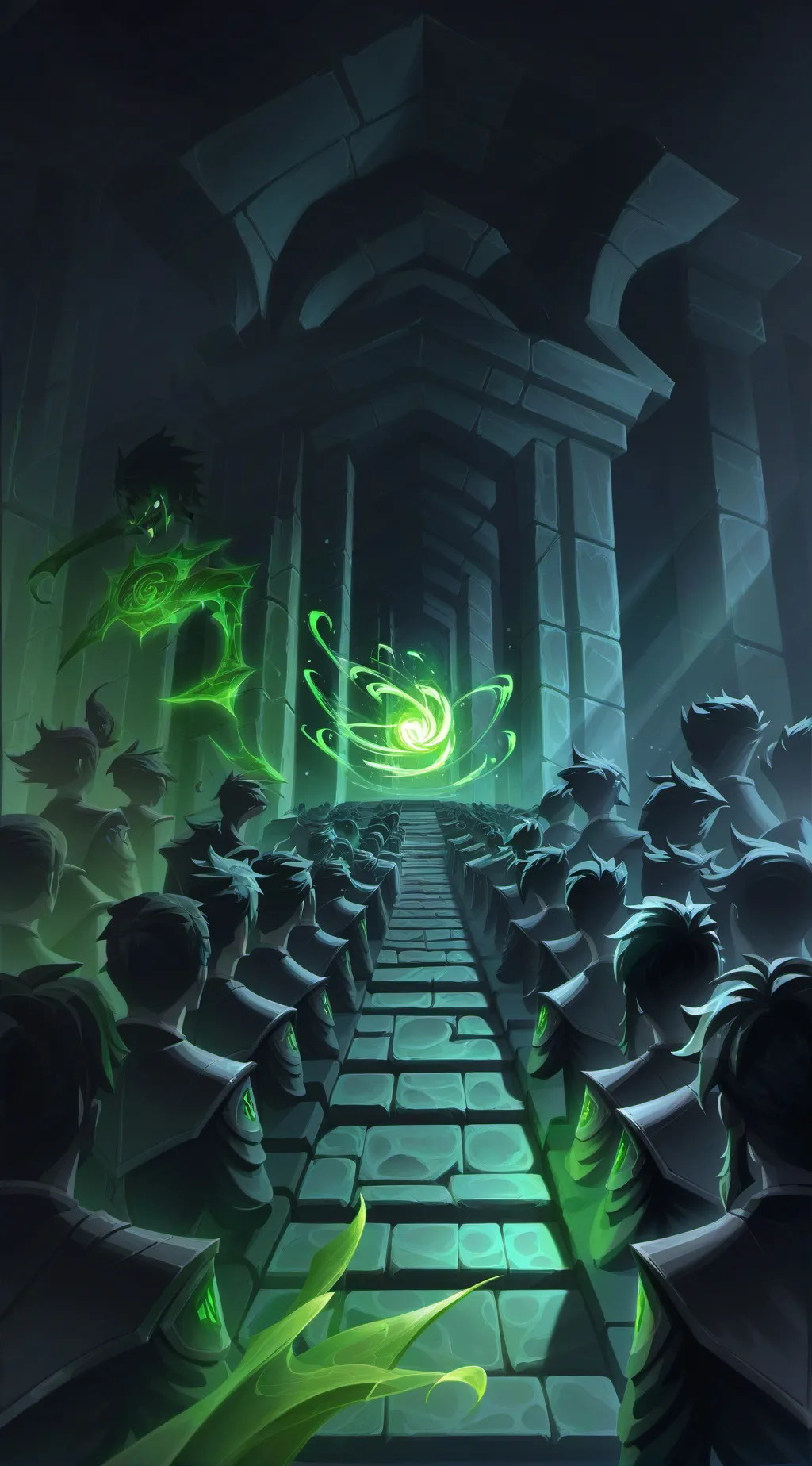 ai character: Mha burned down background