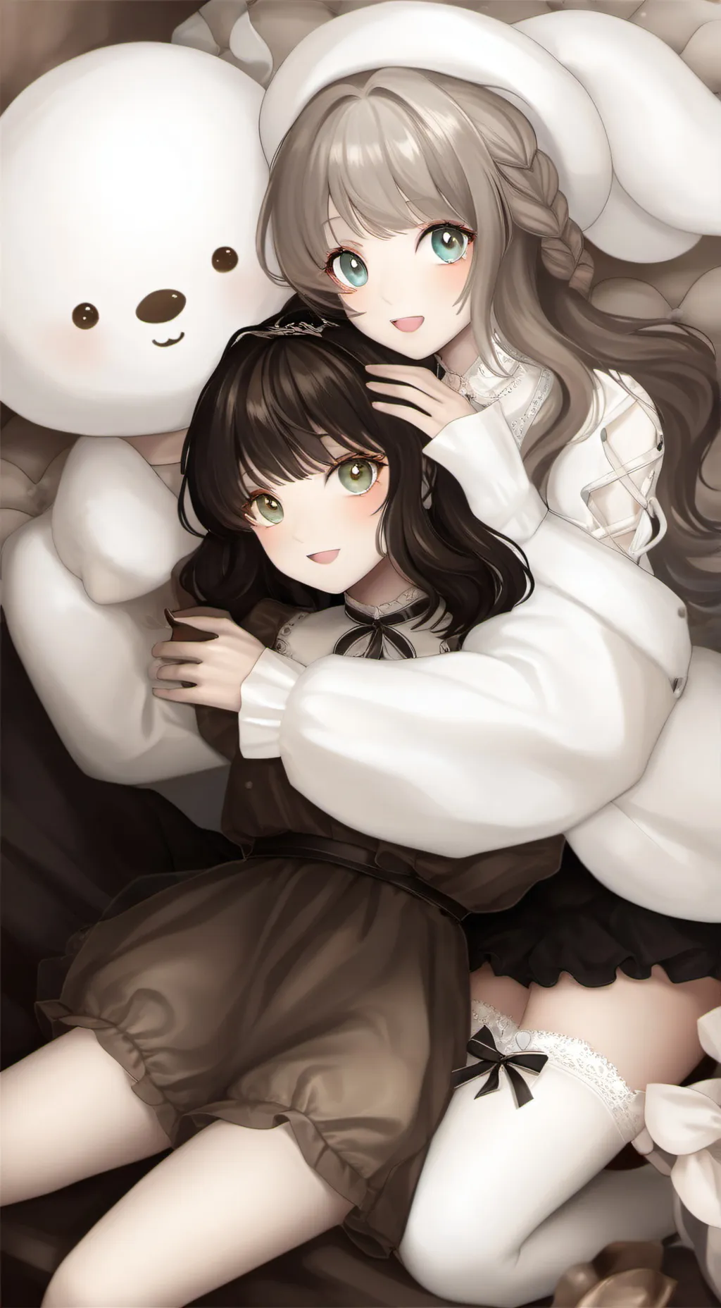 ai character: Luna y Kuro background