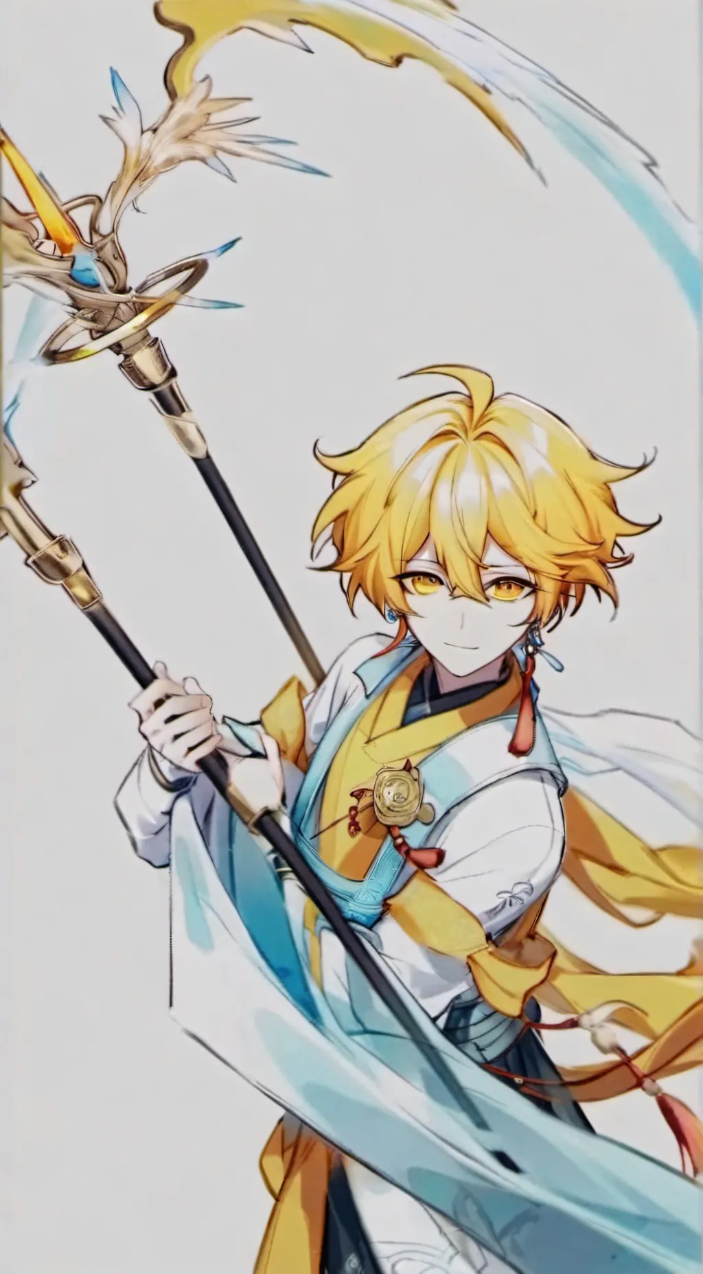 ai character: 原神空 background