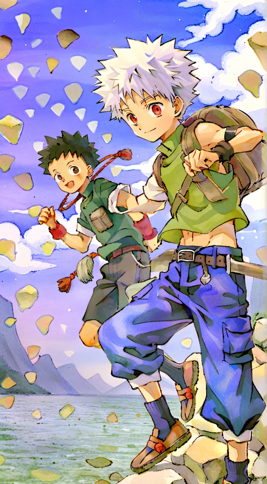 ai character: gon x killua background