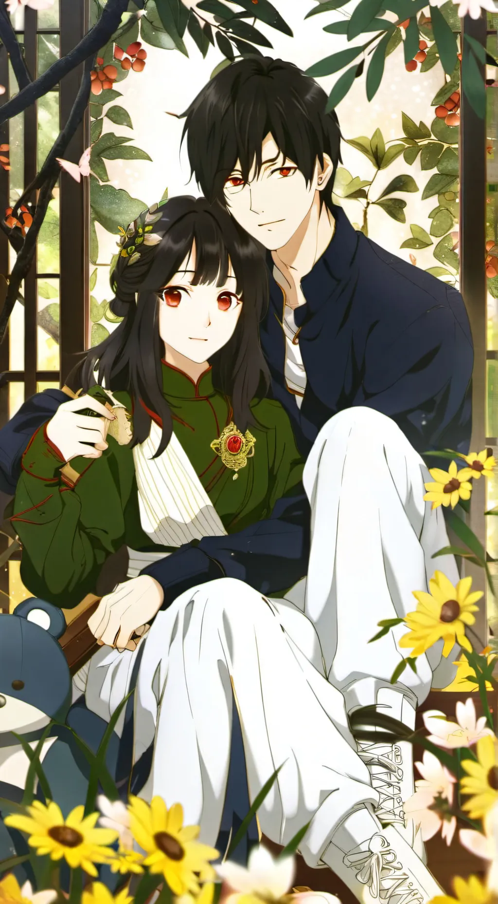 ai character: мама и пап background