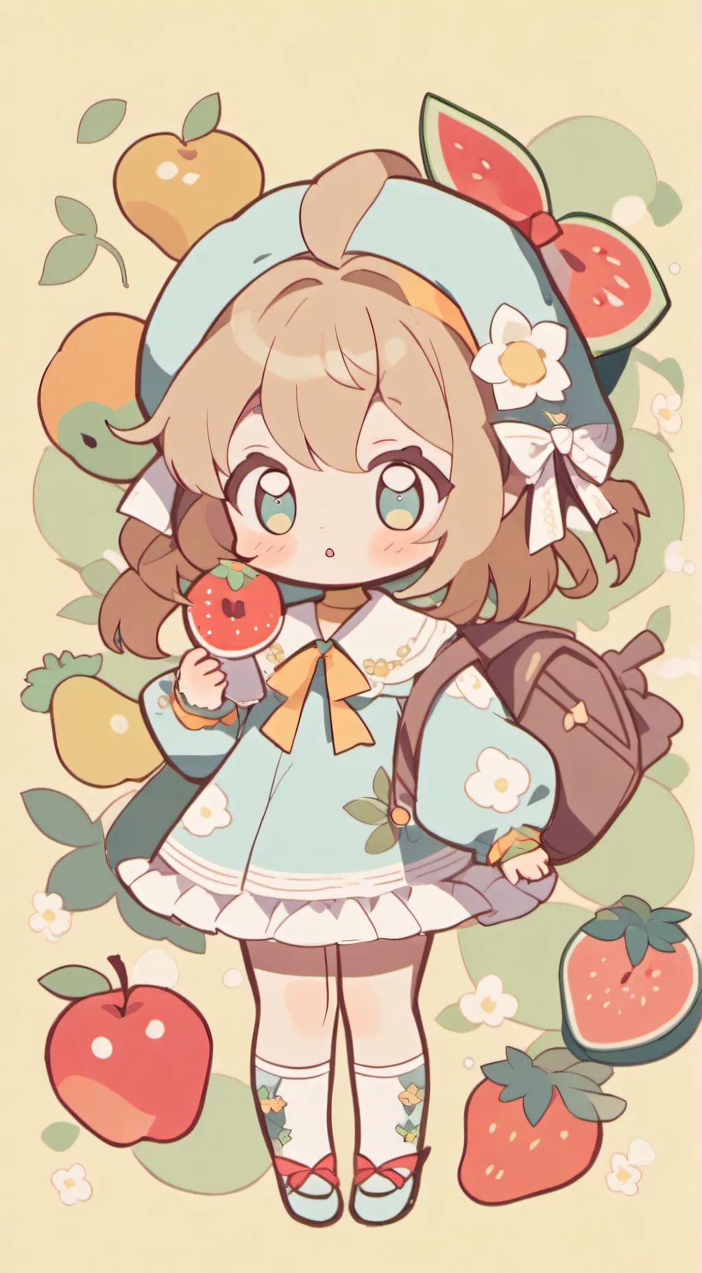ai character: Fruit mother background
