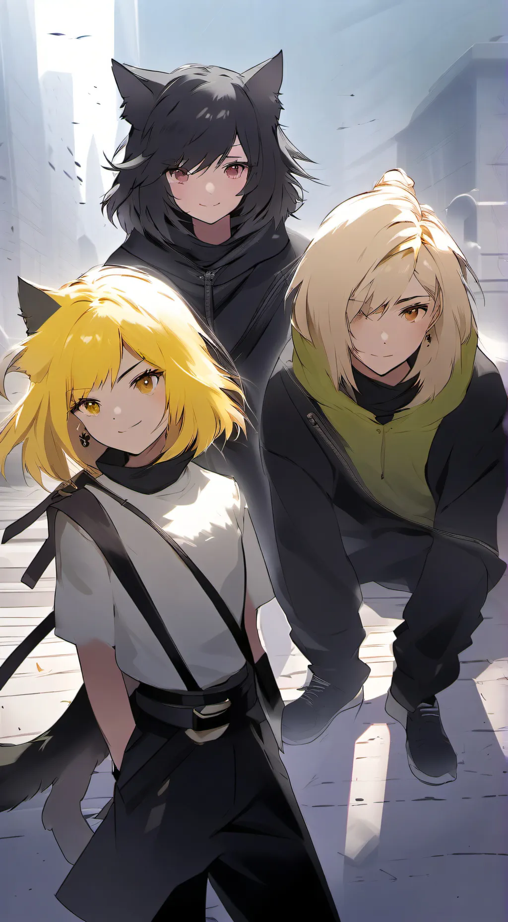 ai character: Ava, Lily, & Zoe background