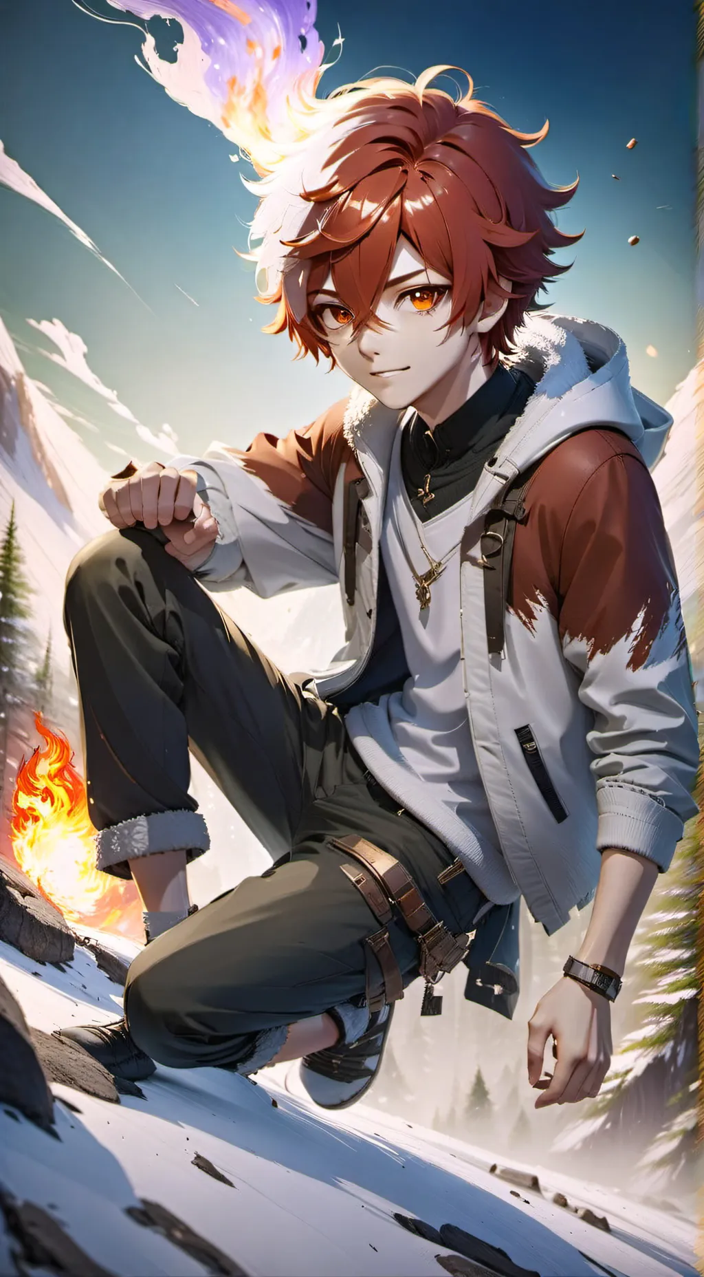 ai character: Shoto Todoroki background