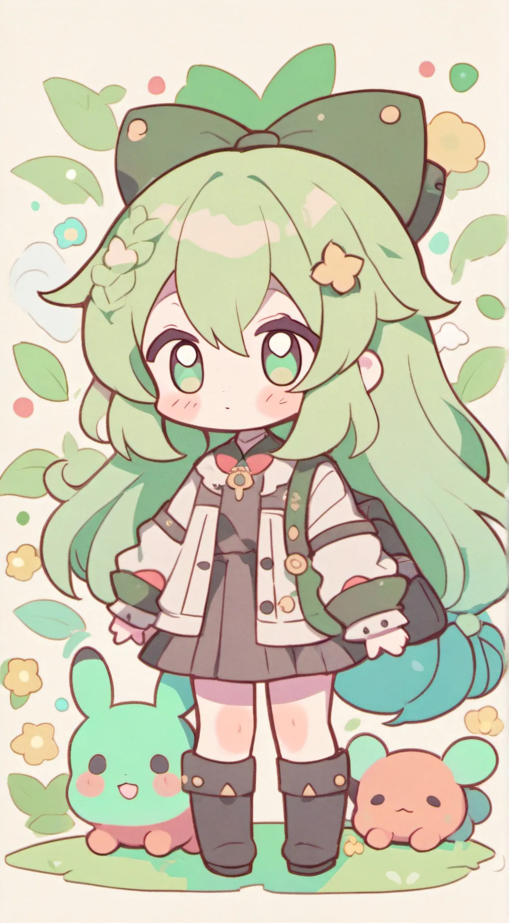 ai character: dandadan CHRISTMAS background