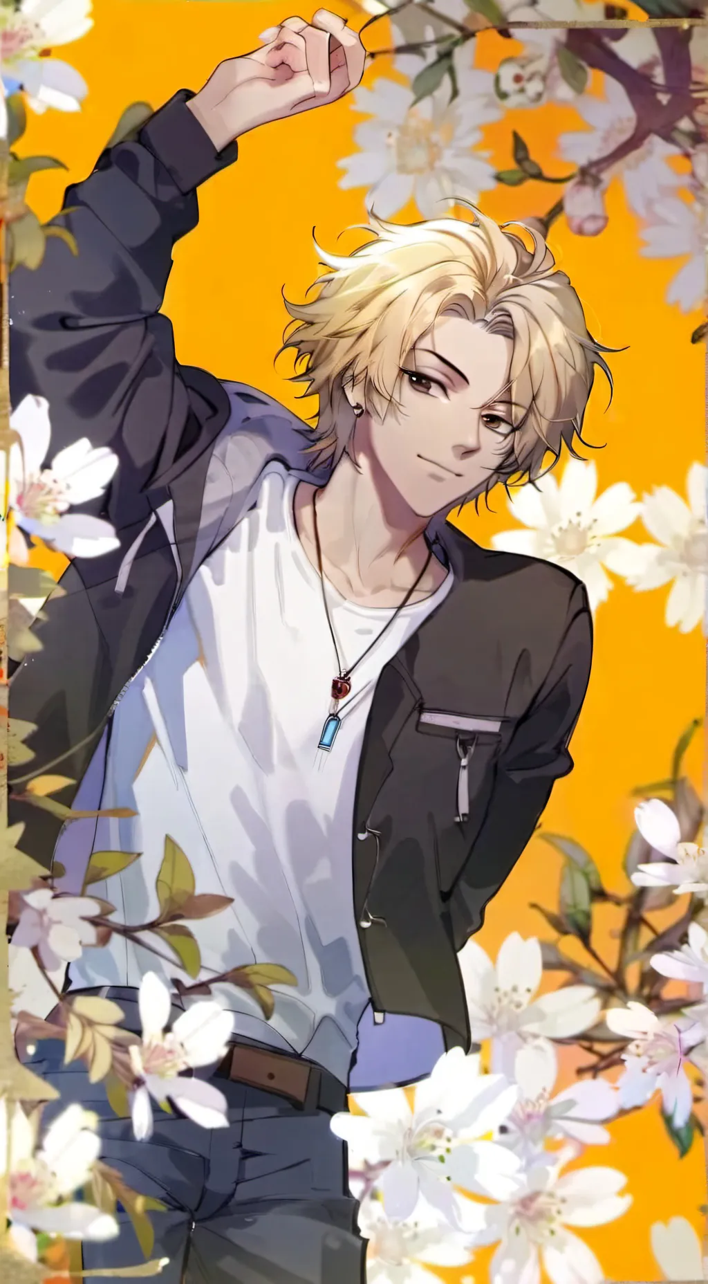 ai character: Mikey sano💖💖 background