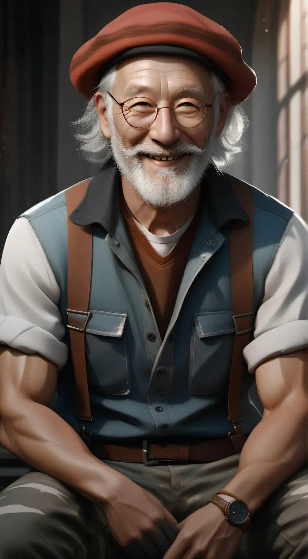 ai character: Santa background