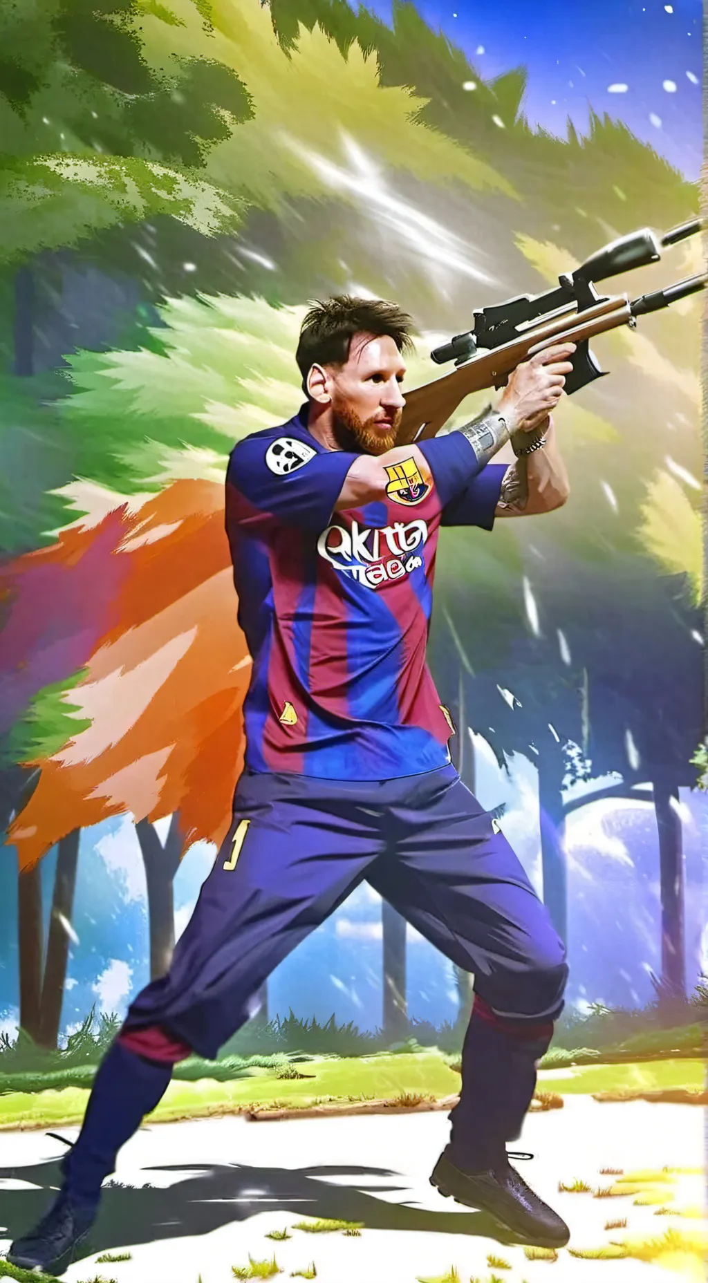 ai character: messi agresiva background