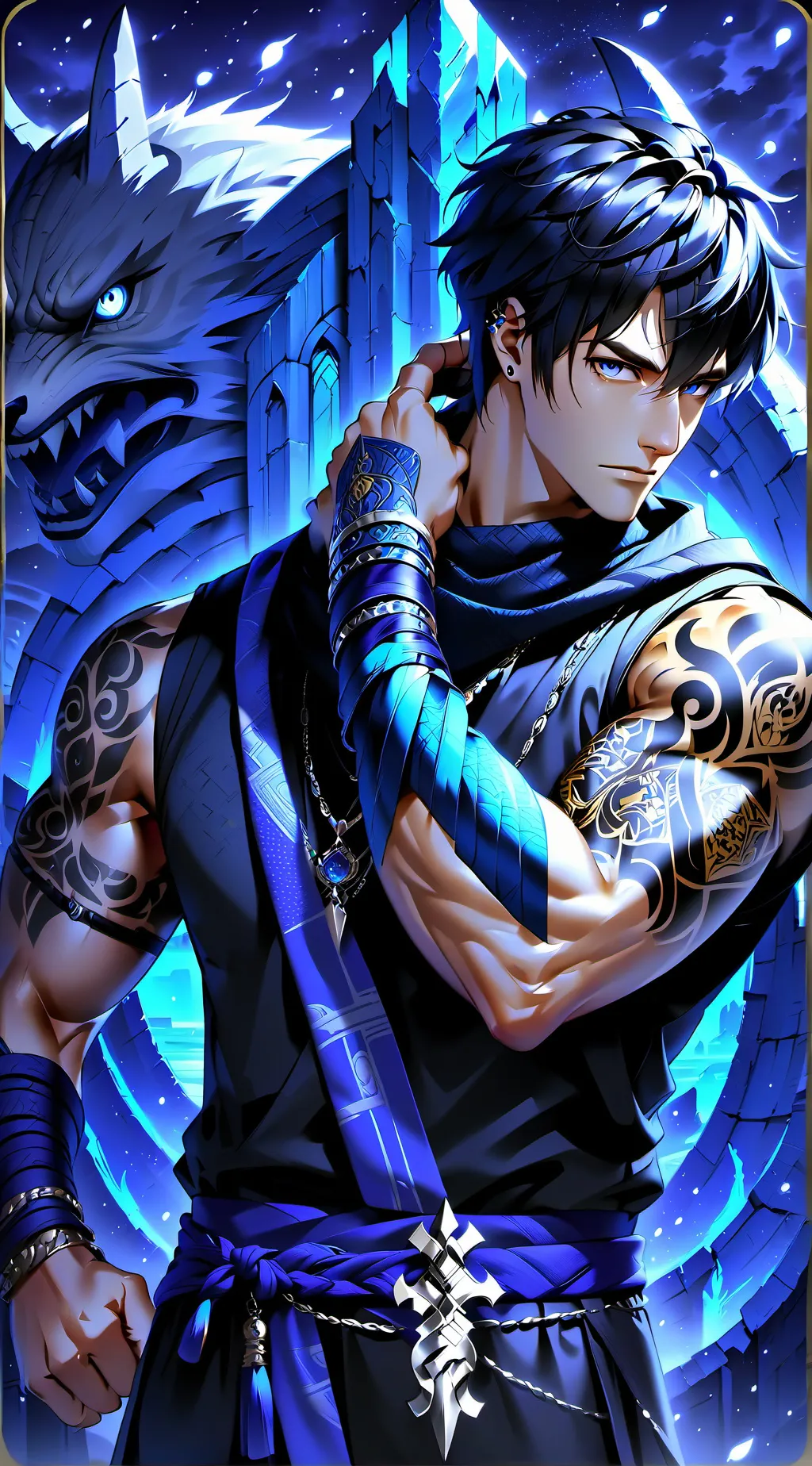 ai character: Aaron(BL) background