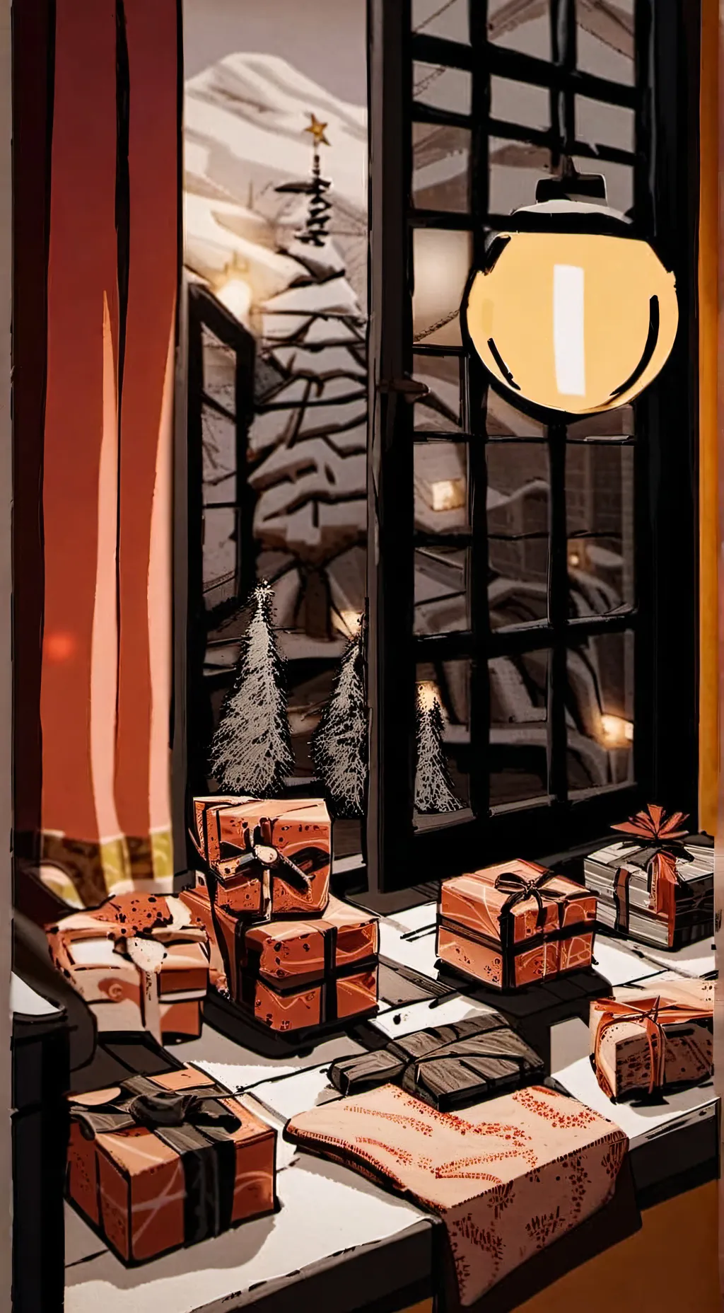 ai character: LOV CHRISTMAS  background