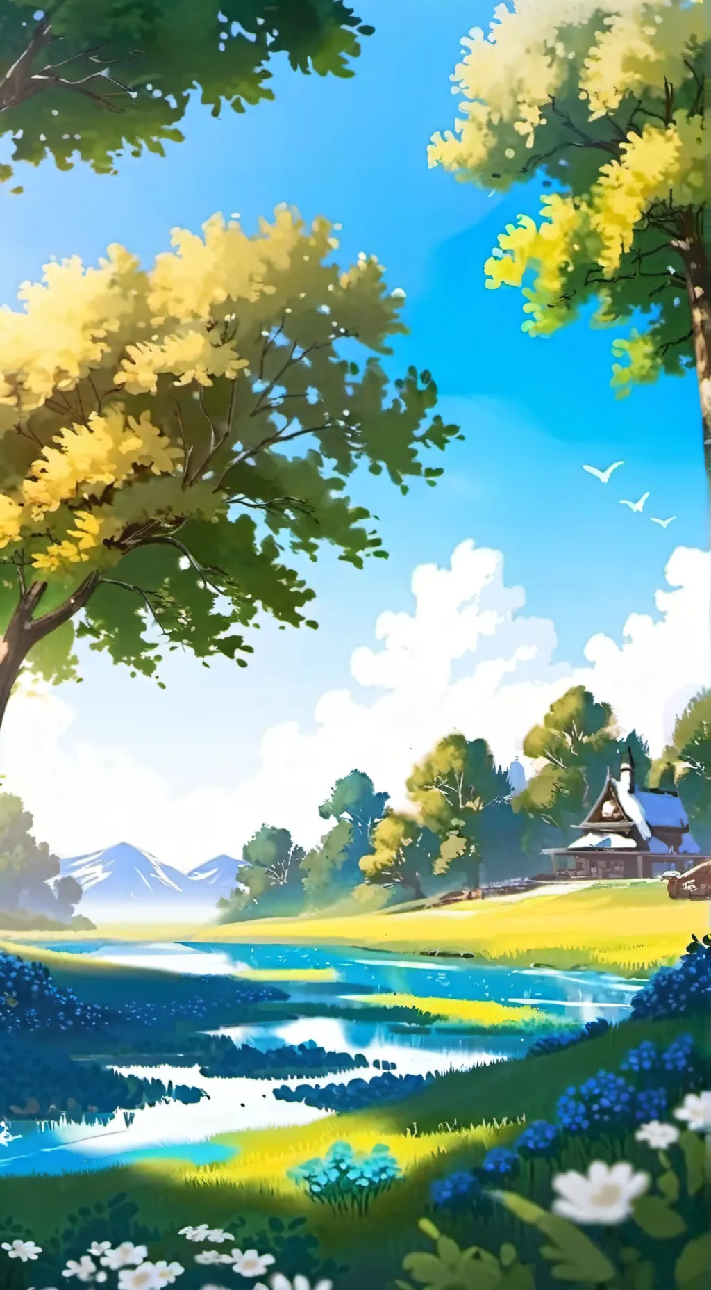 ai character: Rainbow frenzy's  background