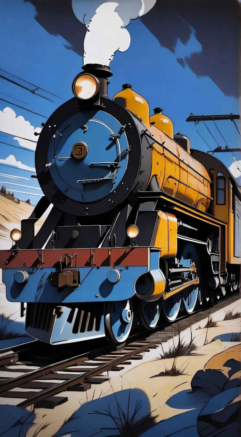 ai character: blue henry background