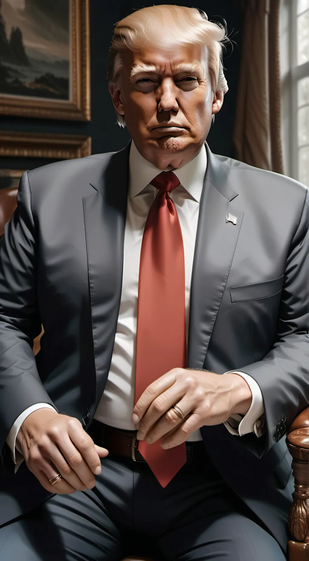 ai character: Donald Trump  background