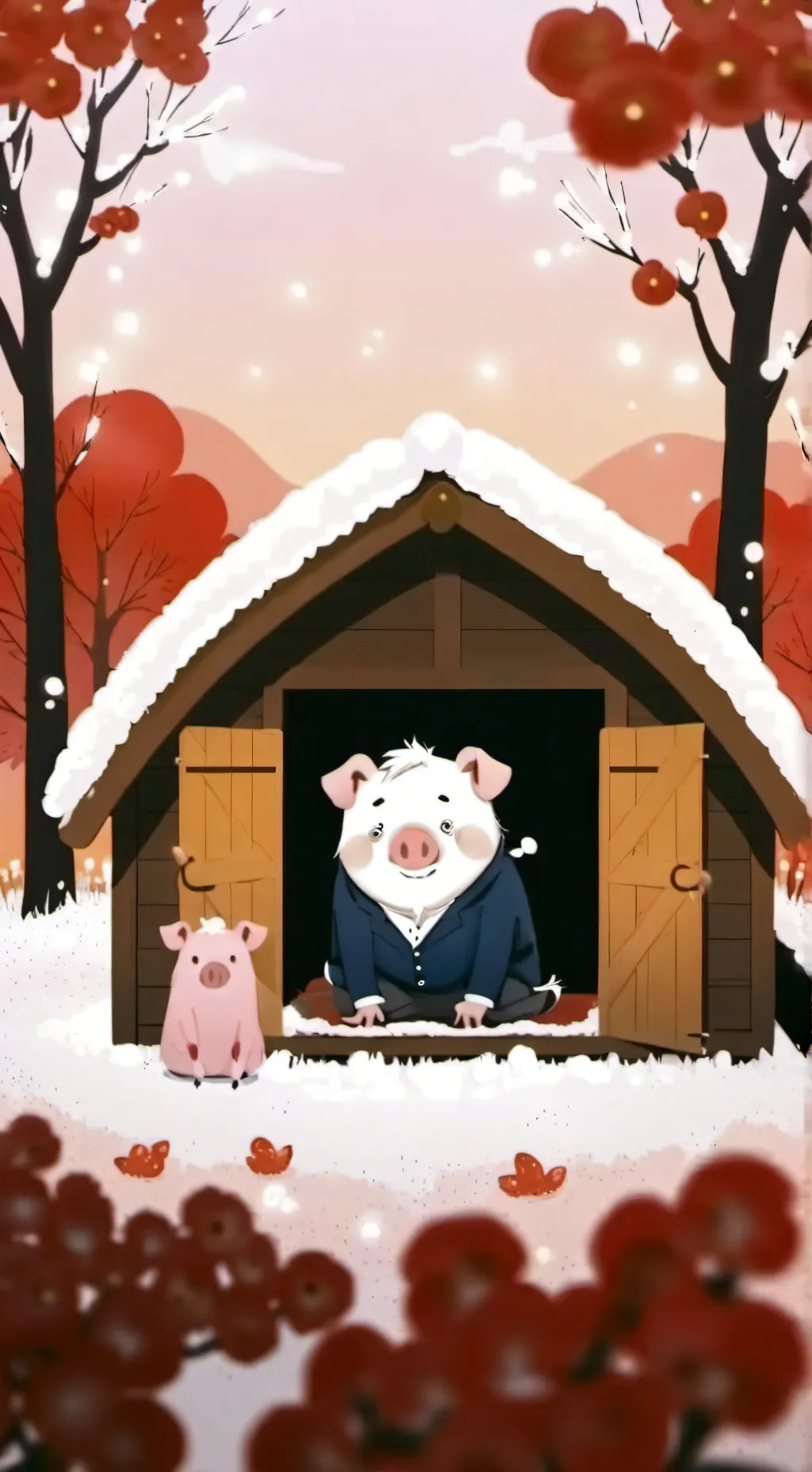 ai character: peppa pig  background