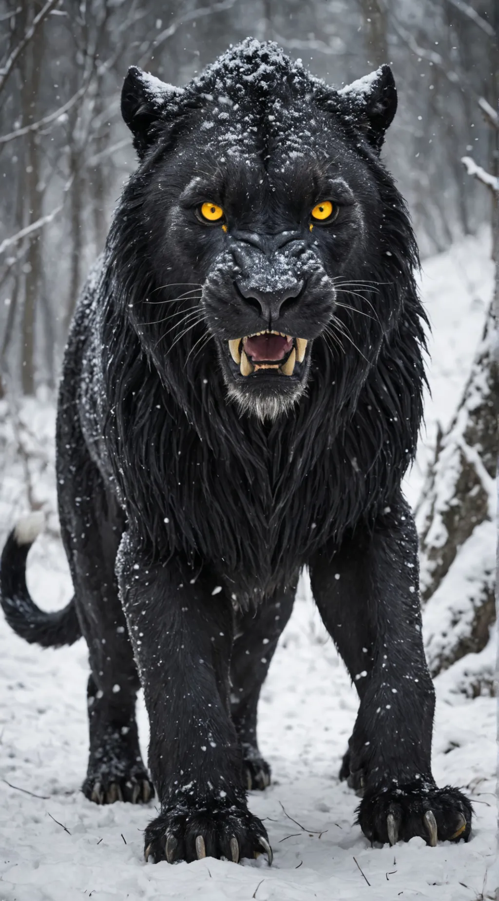 ai character: black sabertooth 👑 background